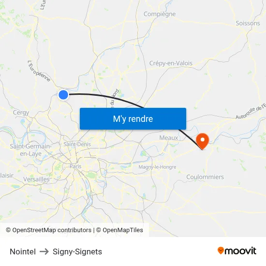 Nointel to Signy-Signets map