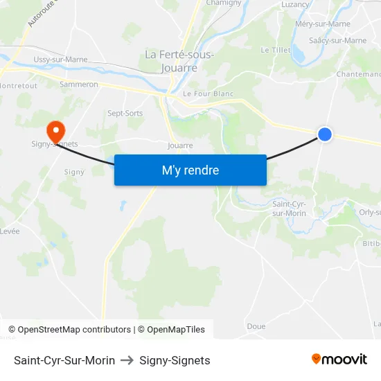 Saint-Cyr-Sur-Morin to Signy-Signets map