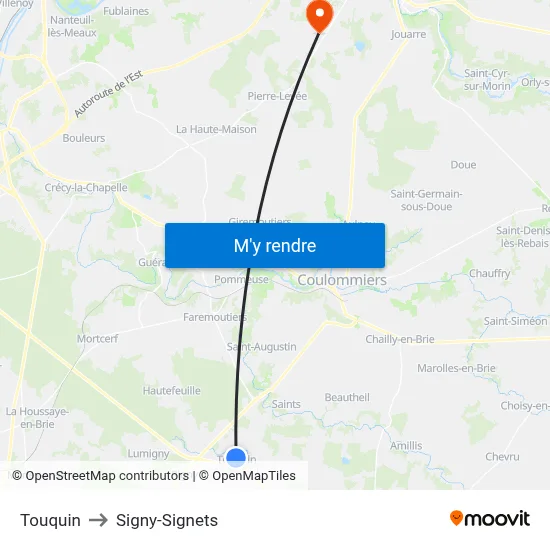 Touquin to Signy-Signets map