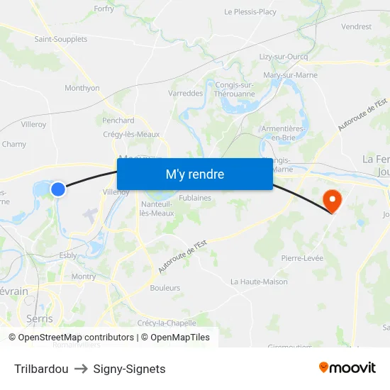 Trilbardou to Signy-Signets map