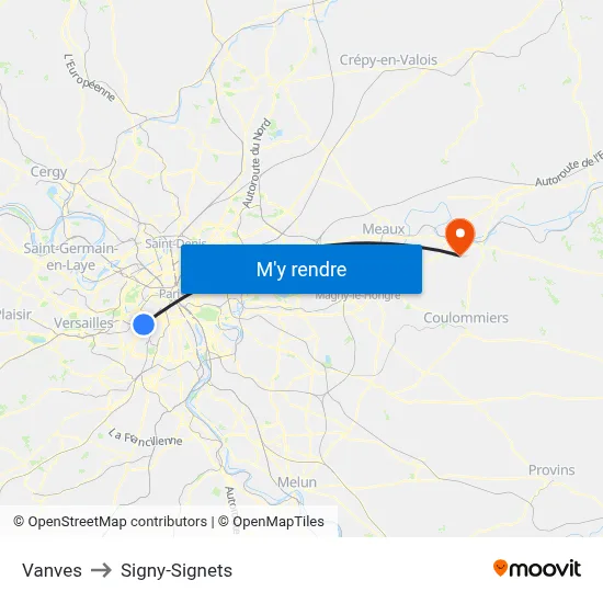 Vanves to Signy-Signets map