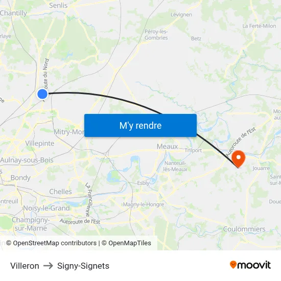 Villeron to Signy-Signets map