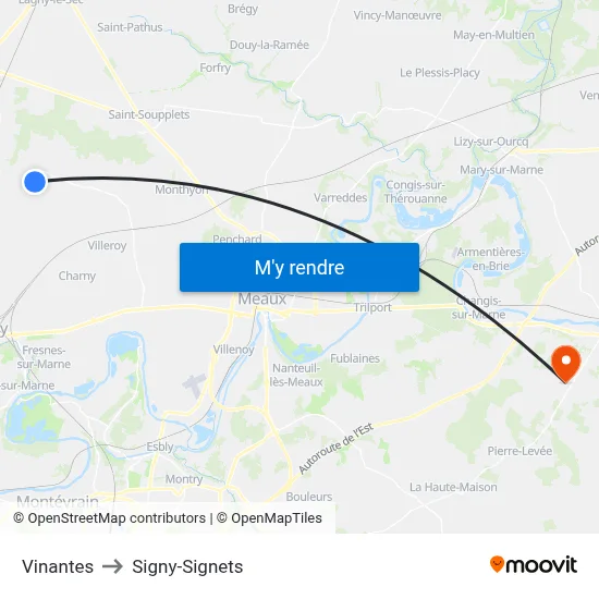 Vinantes to Signy-Signets map