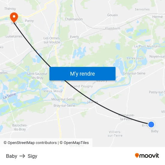 Baby to Sigy map