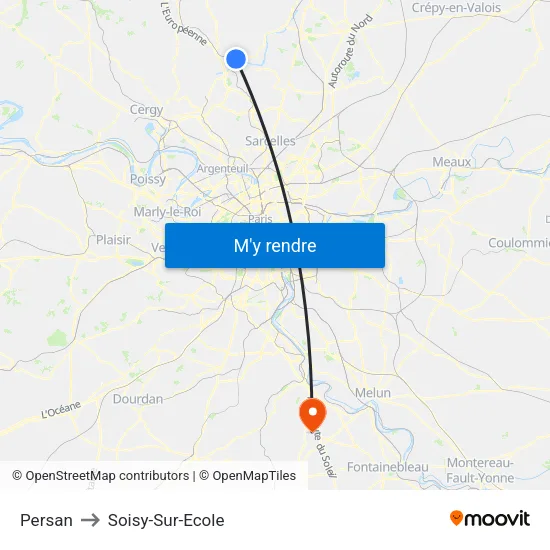 Persan to Soisy-Sur-Ecole map