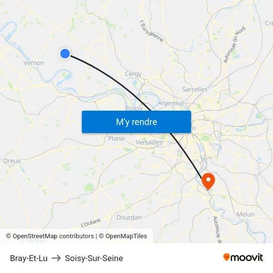 Bray-Et-Lu to Soisy-Sur-Seine map