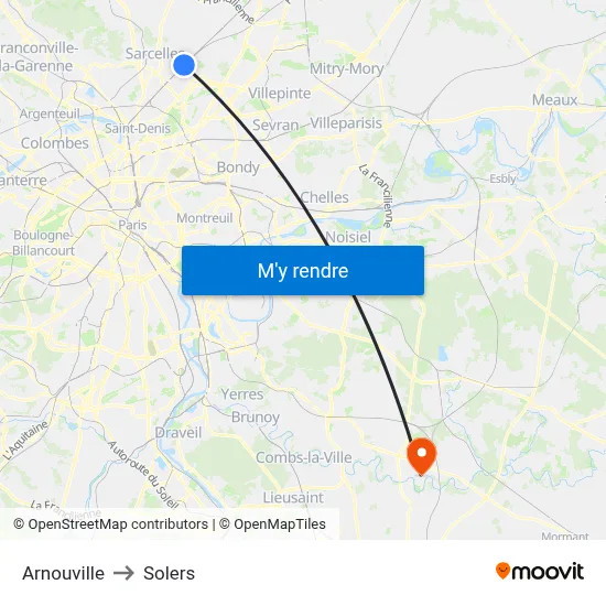 Arnouville to Solers map