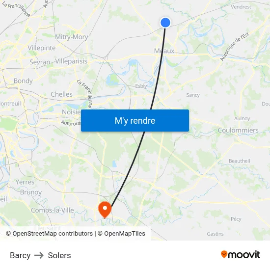Barcy to Solers map