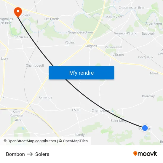 Bombon to Solers map
