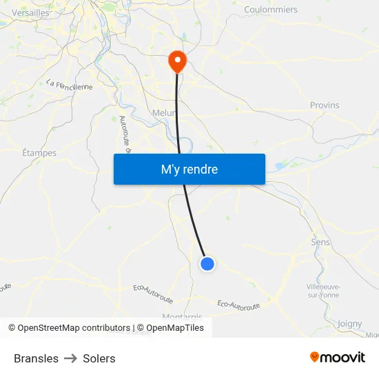 Bransles to Solers map