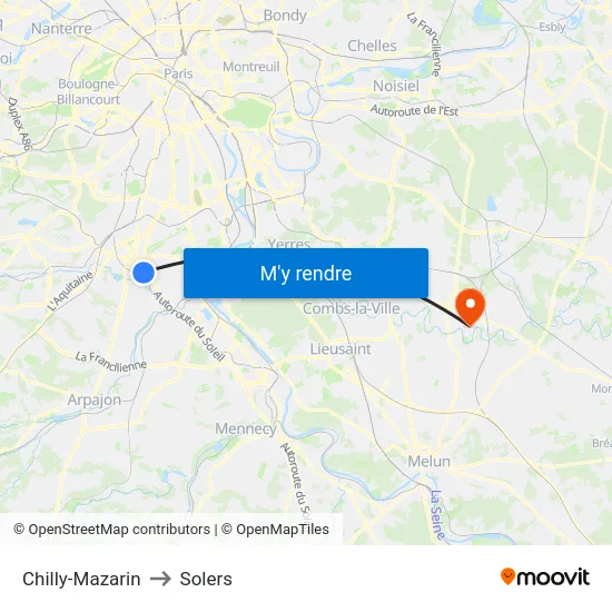 Chilly-Mazarin to Solers map