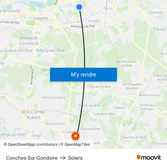 Conches-Sur-Gondoire to Solers map
