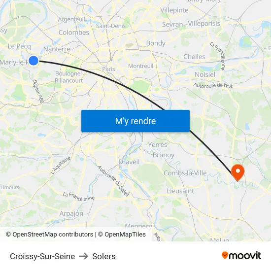 Croissy-Sur-Seine to Solers map
