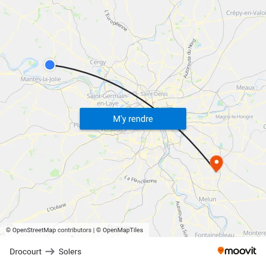Drocourt to Solers map