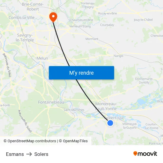 Esmans to Solers map