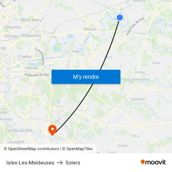 Isles-Les-Meldeuses to Solers map