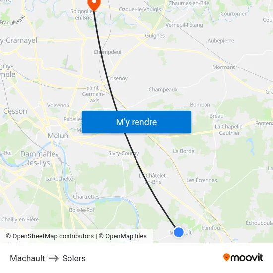 Machault to Solers map