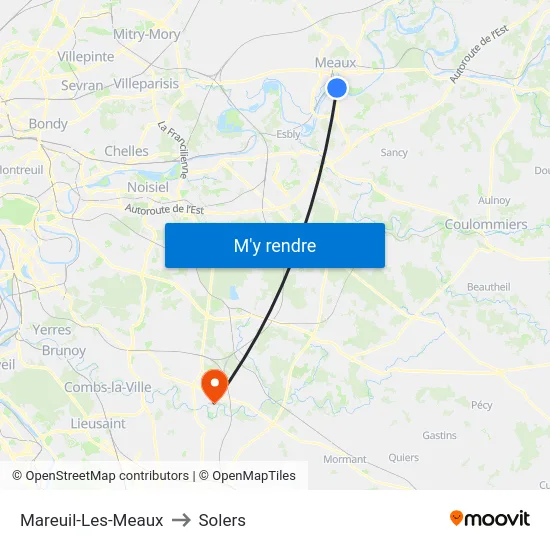 Mareuil-Les-Meaux to Solers map