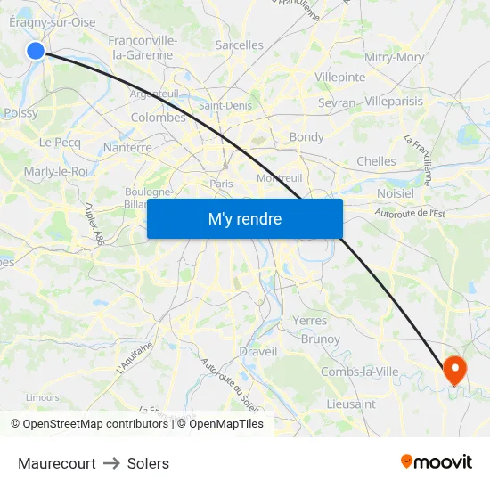 Maurecourt to Solers map
