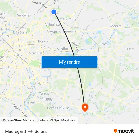 Mauregard to Solers map