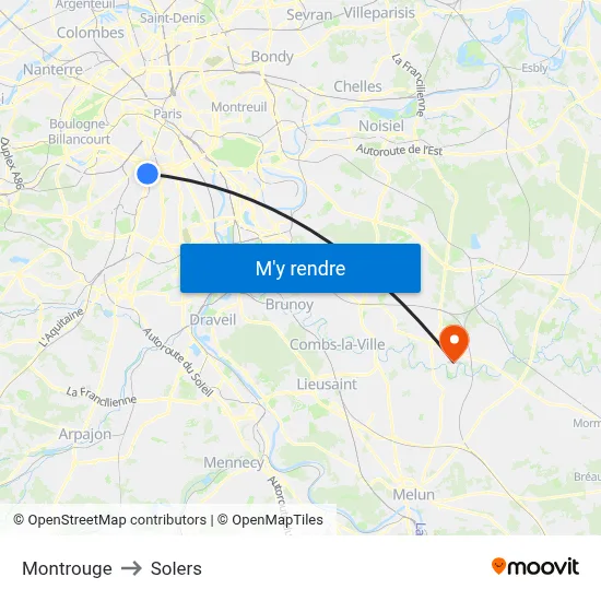 Montrouge to Solers map