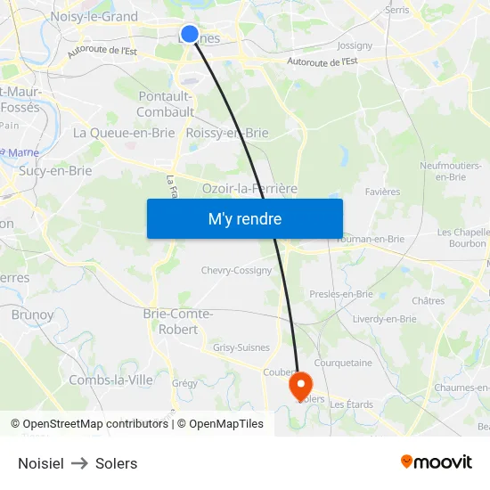 Noisiel to Solers map