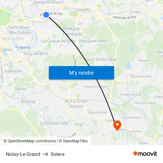 Noisy-Le-Grand to Solers map