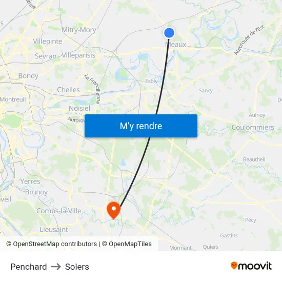 Penchard to Solers map