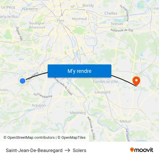 Saint-Jean-De-Beauregard to Solers map