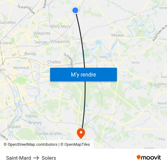 Saint-Mard to Solers map
