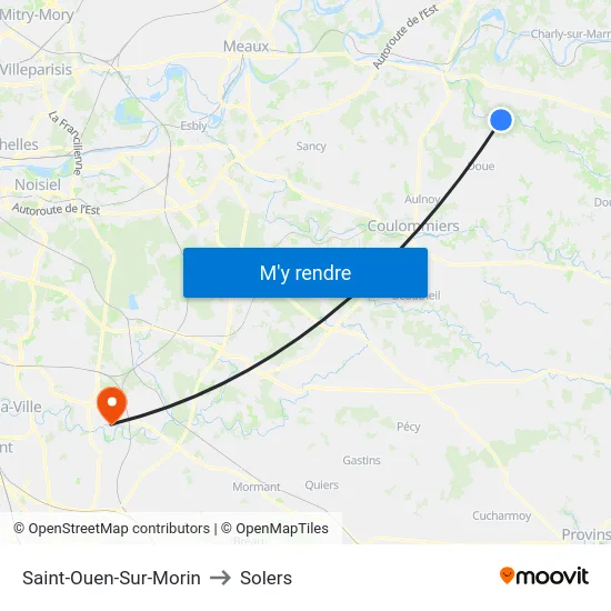 Saint-Ouen-Sur-Morin to Solers map