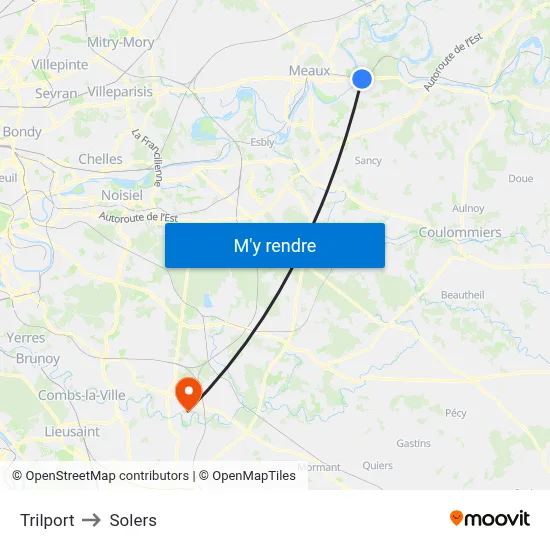 Trilport to Solers map