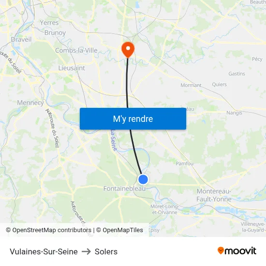 Vulaines-Sur-Seine to Solers map