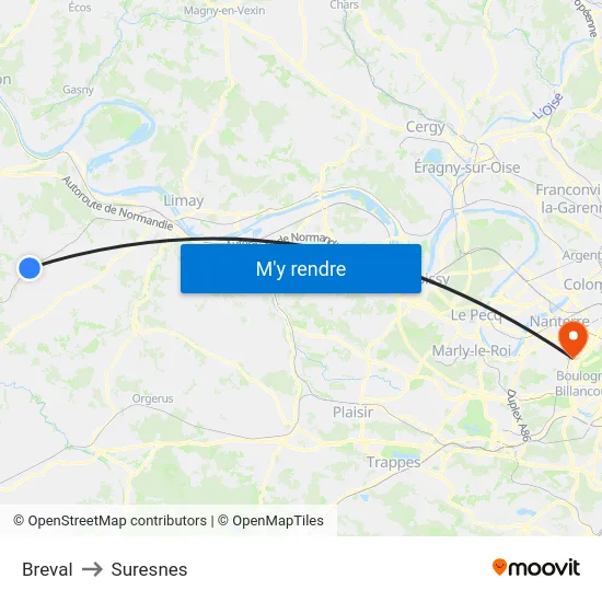 Breval to Suresnes map