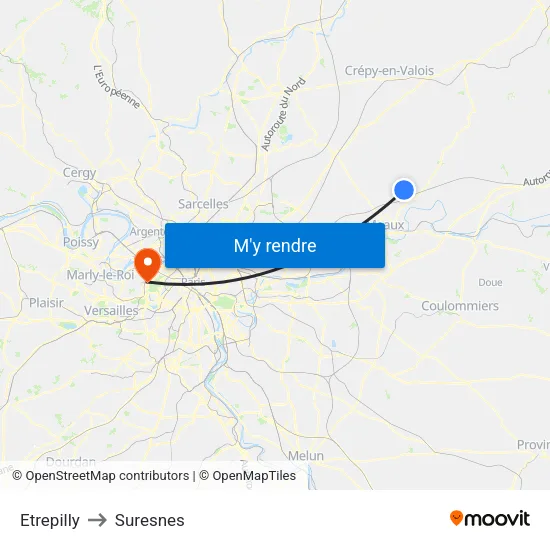 Etrepilly to Suresnes map