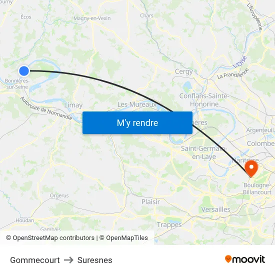 Gommecourt to Suresnes map