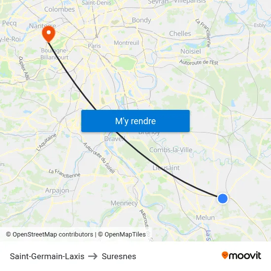 Saint-Germain-Laxis to Suresnes map