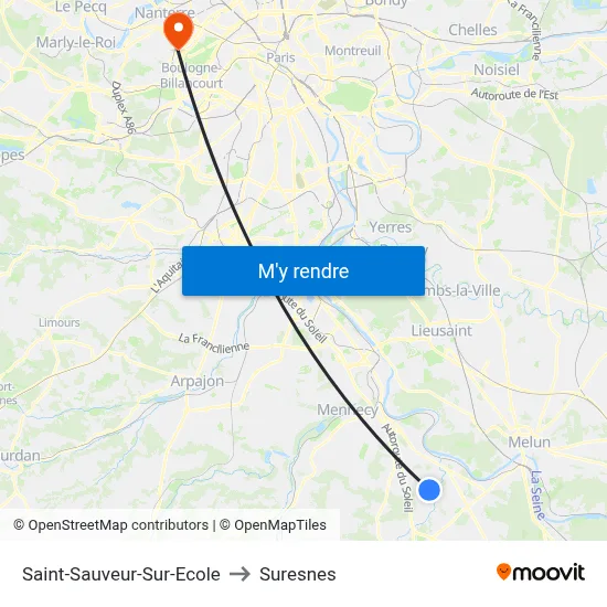 Saint-Sauveur-Sur-Ecole to Suresnes map
