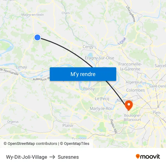 Wy-Dit-Joli-Village to Suresnes map