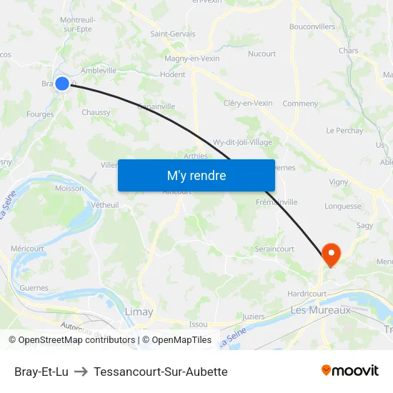 Bray-Et-Lu to Tessancourt-Sur-Aubette map