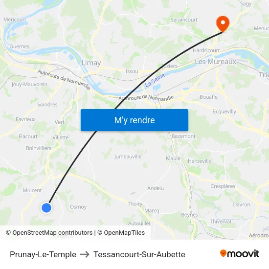 Prunay-Le-Temple to Tessancourt-Sur-Aubette map