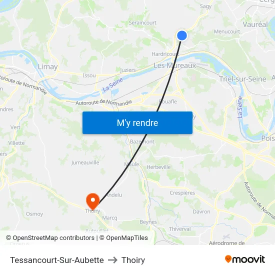 Tessancourt-Sur-Aubette to Thoiry map