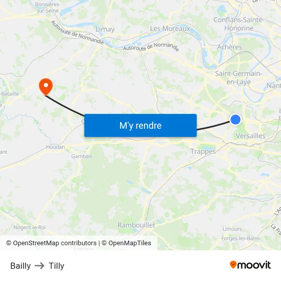Bailly to Tilly map