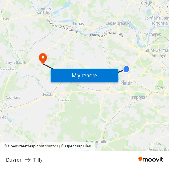Davron to Tilly map