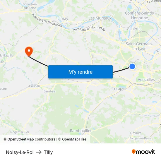 Noisy-Le-Roi to Tilly map