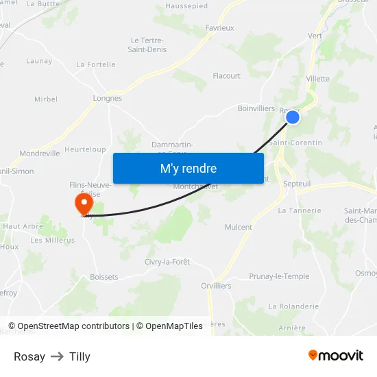 Rosay to Tilly map