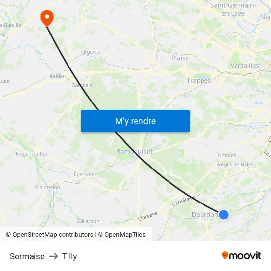Sermaise to Tilly map