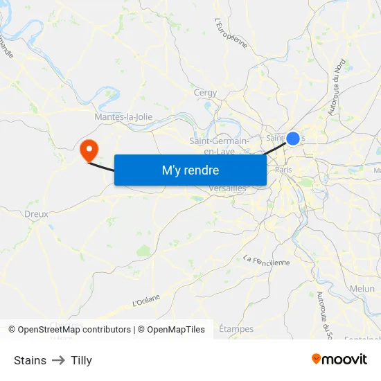 Stains to Tilly map