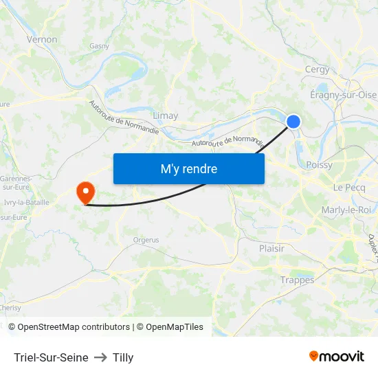 Triel-Sur-Seine to Tilly map