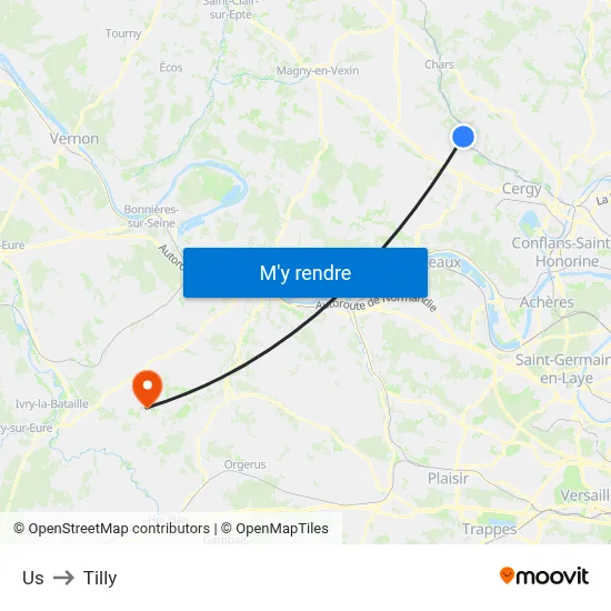 Us to Tilly map